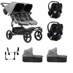 Poussette Double Duet V3.2 + 2 Nacelles Plus + 2 Coques Cybex Aton 5 MOUNTAIN BUGGY : Comparateur, Avis, Prix