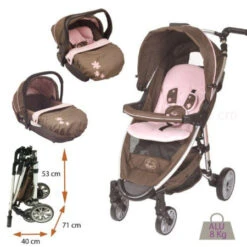 Poussette Trio OAKLAND 4 Roues NOUKIE'S : Comparateur, Avis, Prix